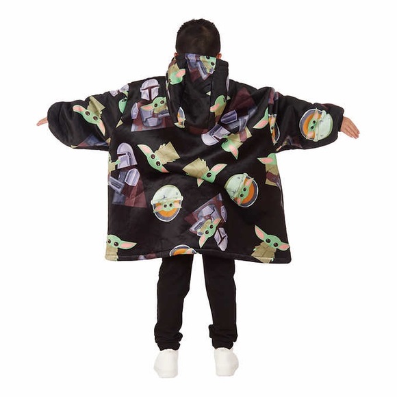 Star Wars Grogu The Mandalorian Oversized Soft Hoodie One Size Fits Most 4-10 - Picture 4 of 6